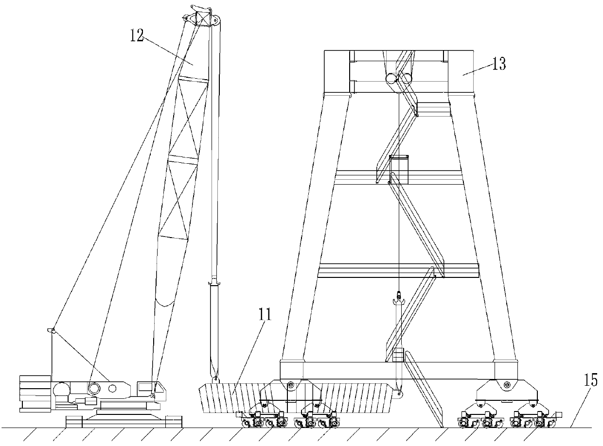 Turning over method of cutter head of super large diameter shield machine