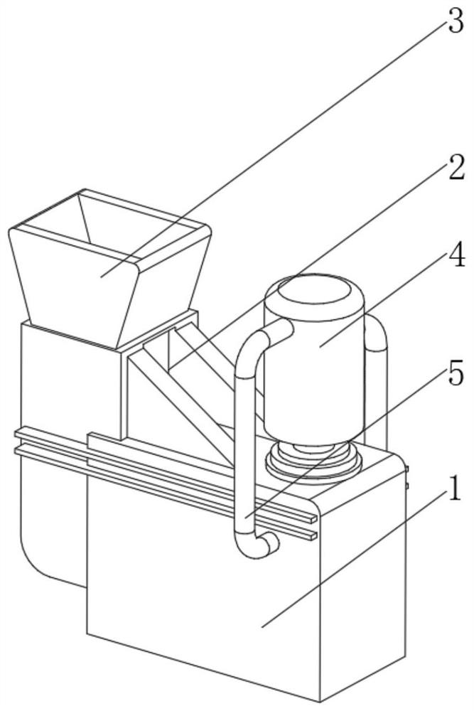 Plastic particle hot melting processing device