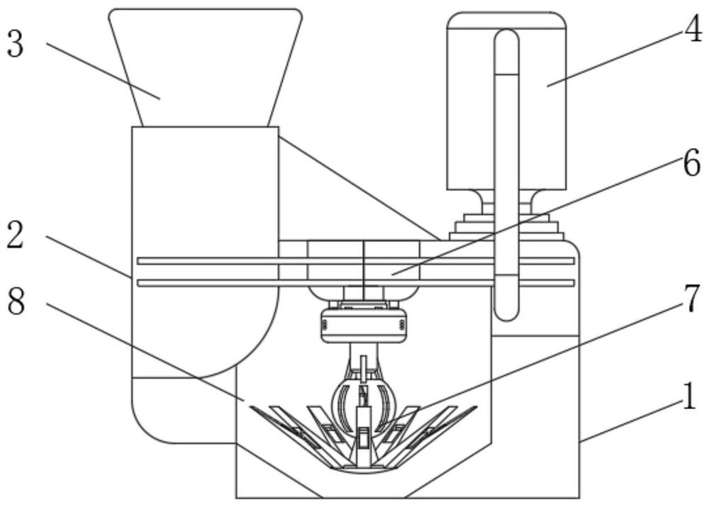 Plastic particle hot melting processing device