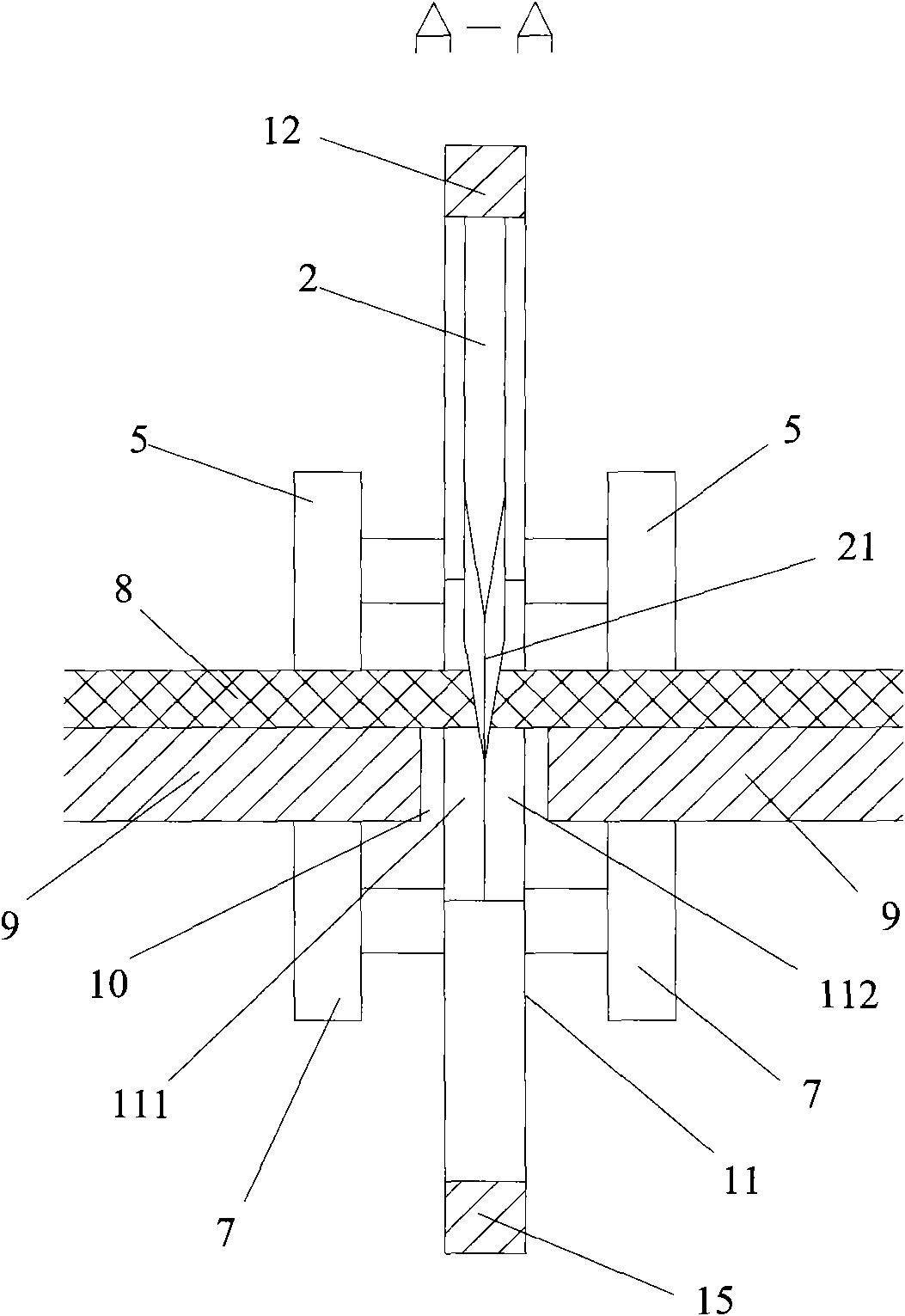 Equipment containing medium cutting mechanism