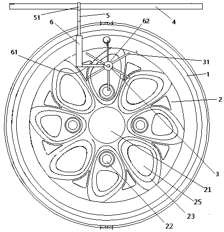 Truck with cover tyres provided with deformation holes