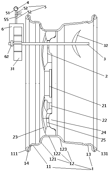 Truck with cover tyres provided with deformation holes