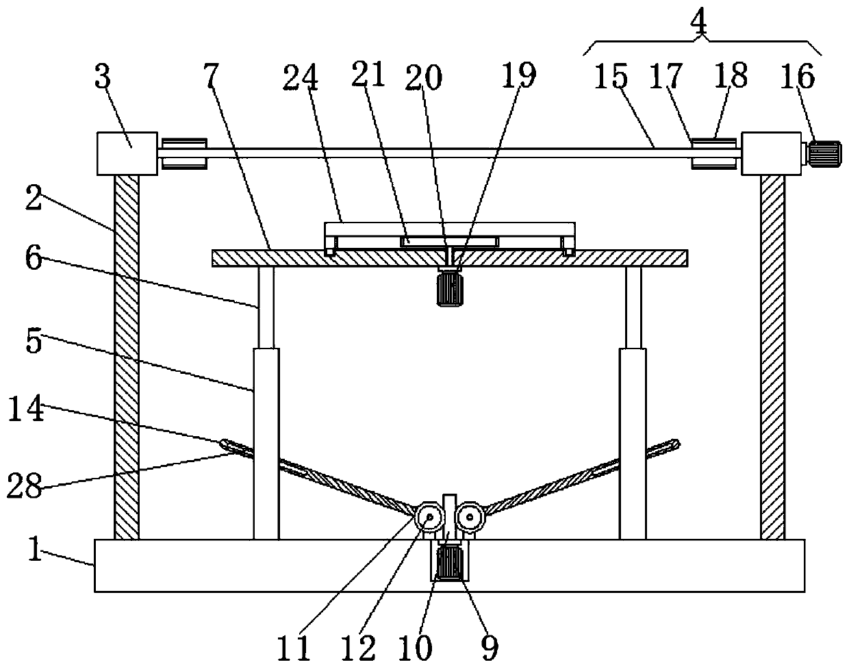 Diesel engine cover machining feeding and discharging lifting table