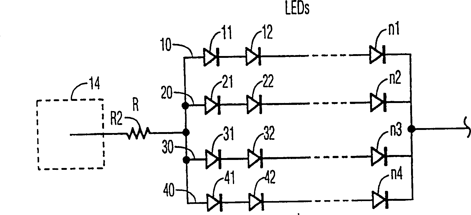 Illumination system comprising LED array