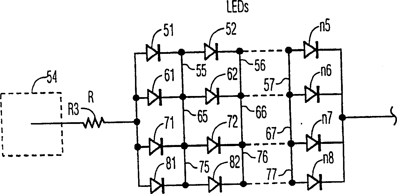 Illumination system comprising LED array