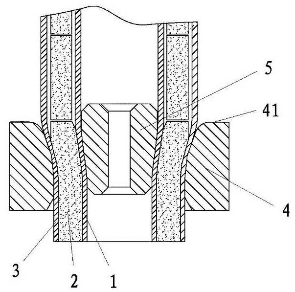 High-temperature resistant and radiation-resistant inorganic insulating hollow cable as well as manufacturing method and mold thereof