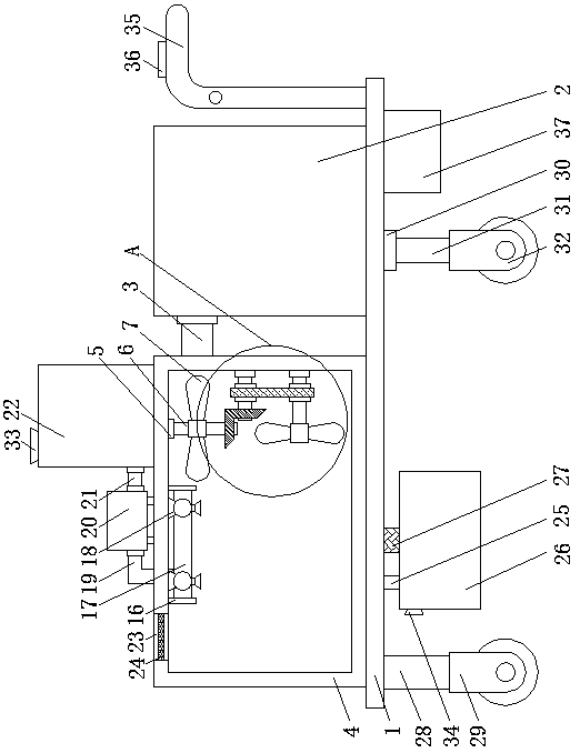 Flue gas treatment device for diesel generator set