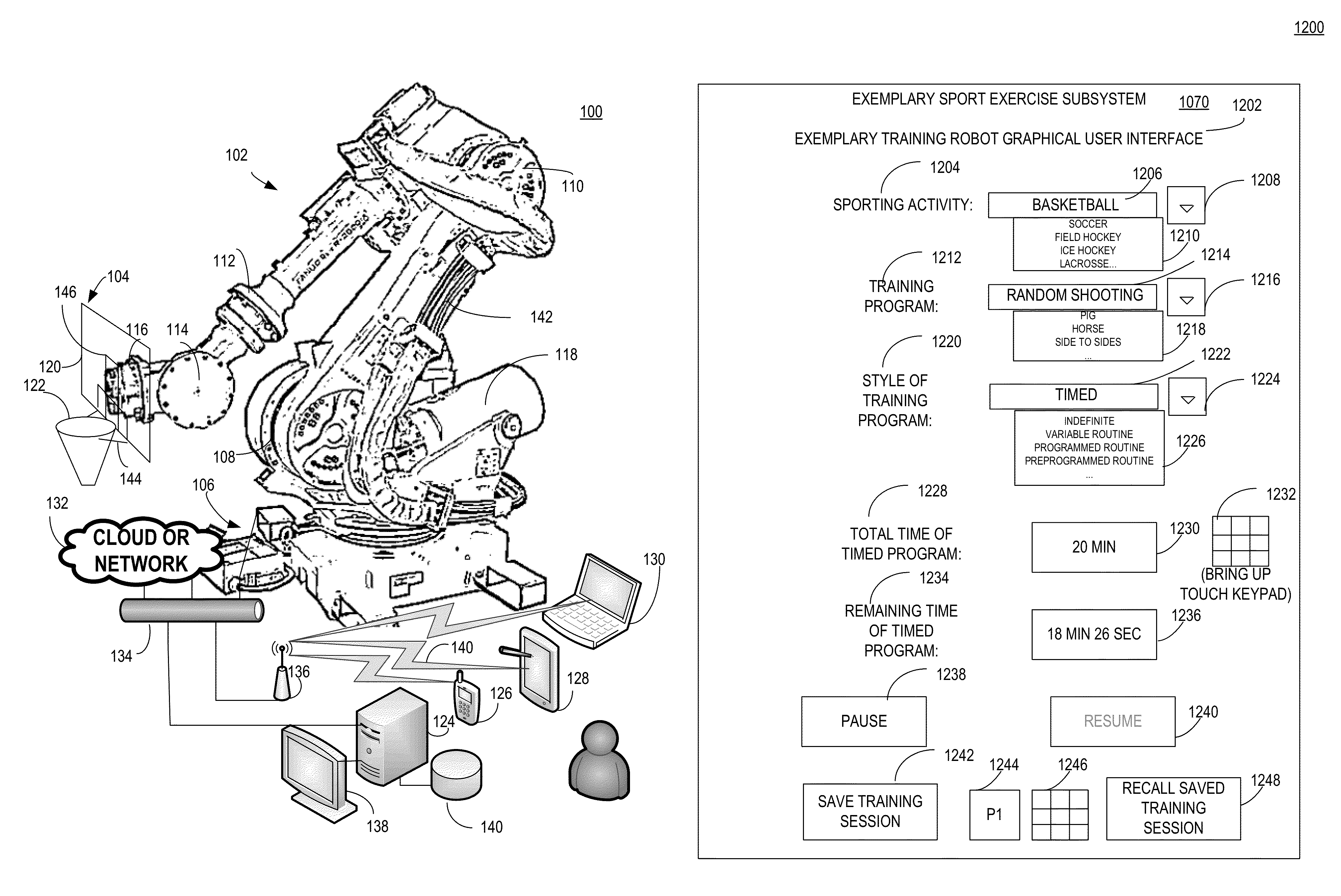 Athletic training system, method and computer program product