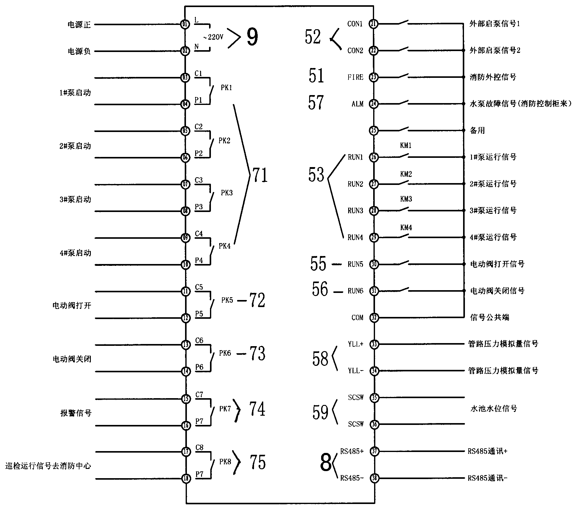 Singlechip-based small routing inspection controller for fire pump group