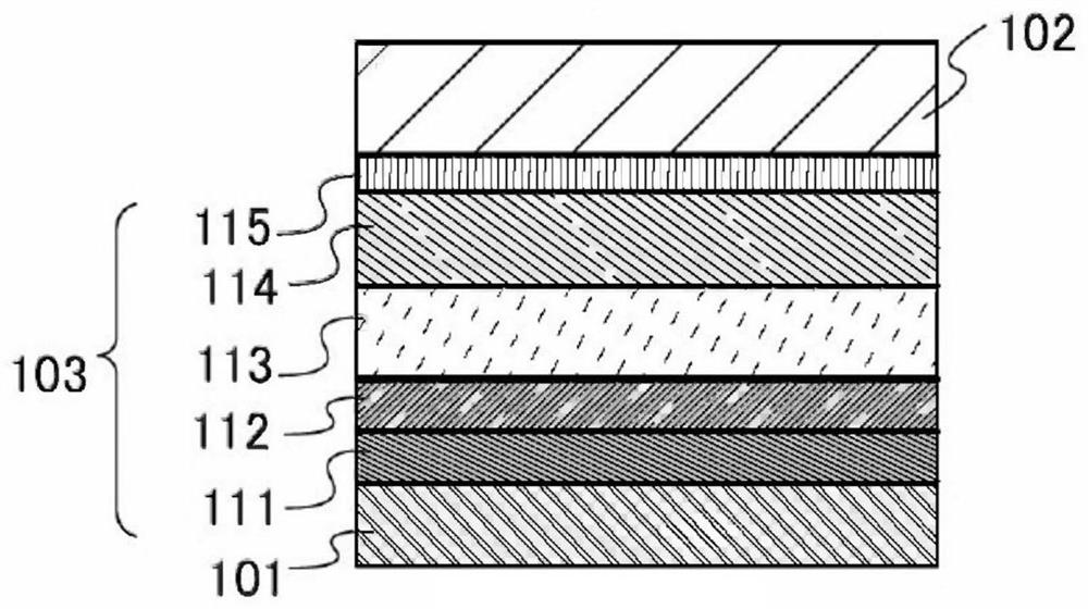 Material for hole-transport layer, material for hole-injection layer, organic compound