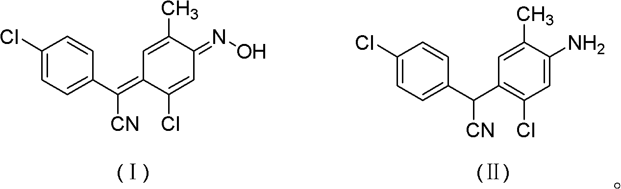 Method for preparing closantel sodium intermediate by catalytic hydrogenation