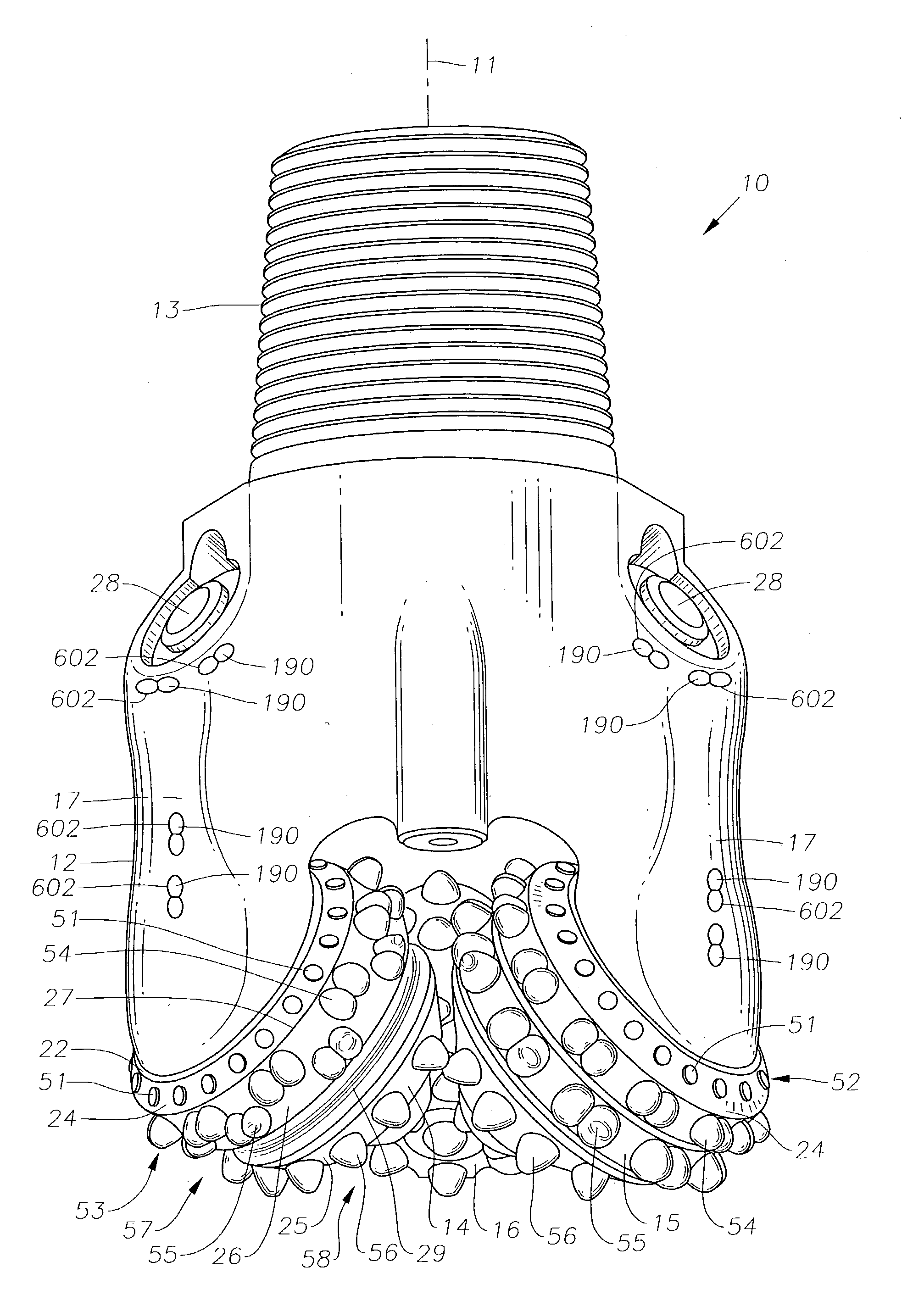 Drill bit and cutter having insert clusters and method of manufacture