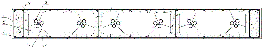 Precast cavity type middle-thin wall concrete shear wall