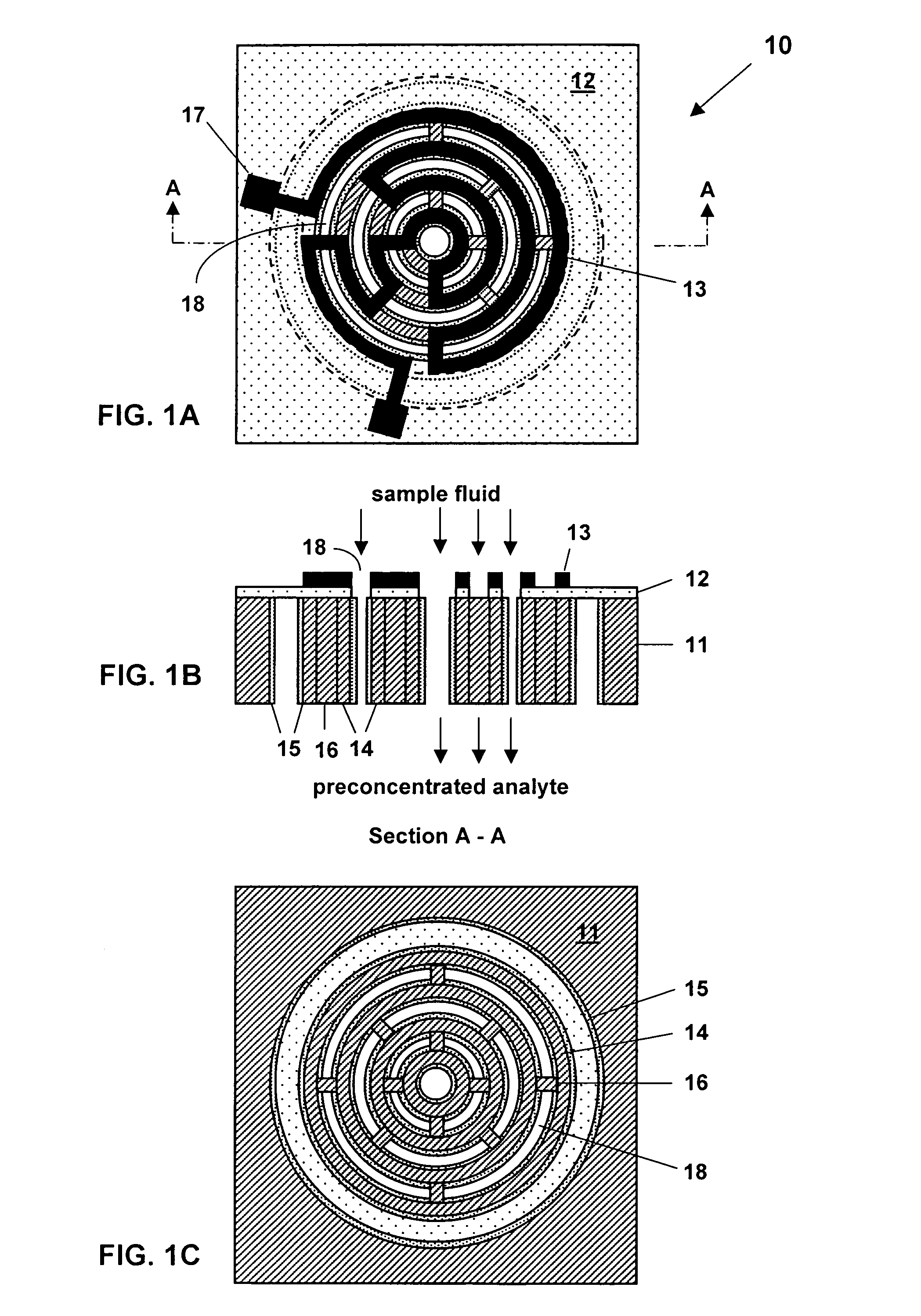 Non-planar chemical preconcentrator