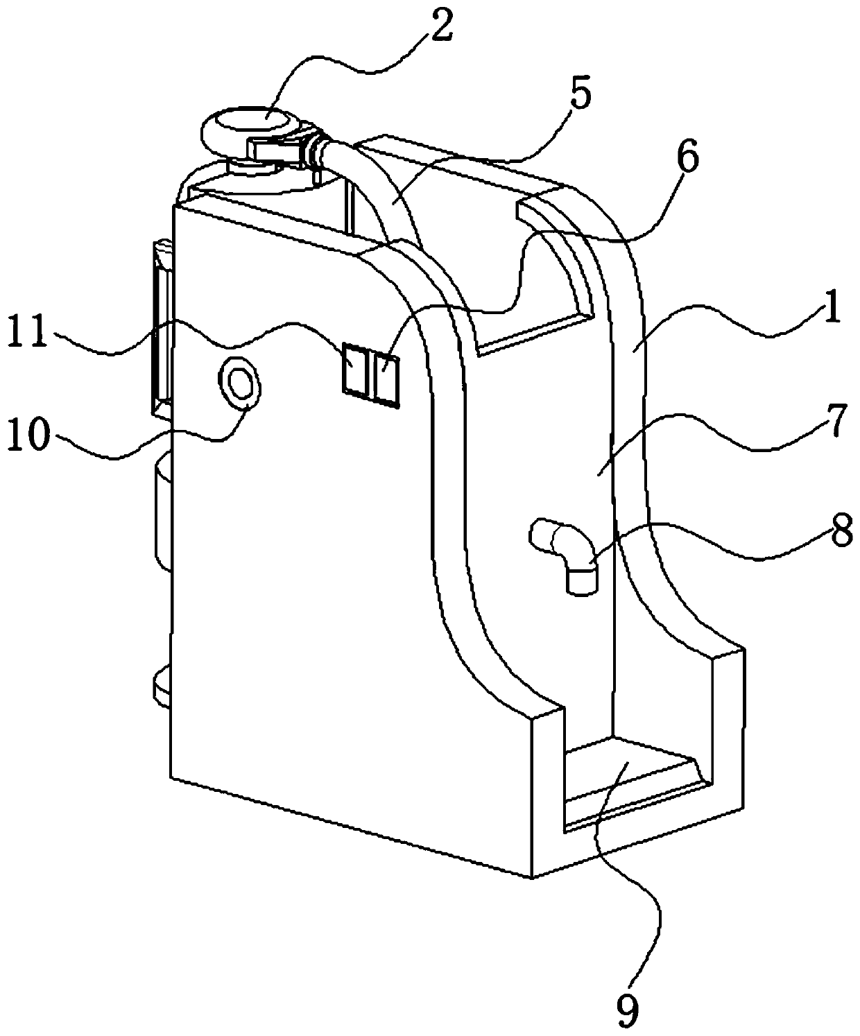 Auxiliary frame for safe use of thermos bottles