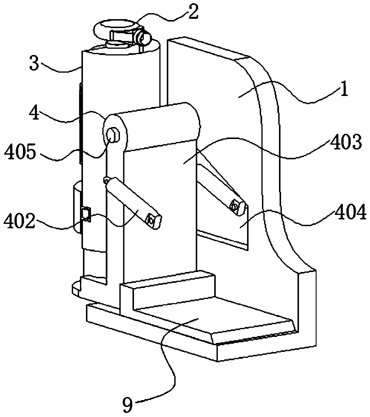 Auxiliary frame for safe use of thermos bottles