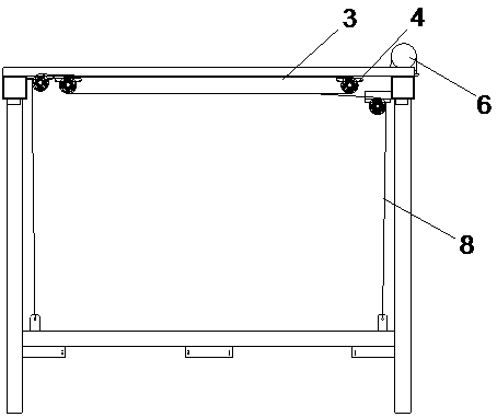 Glue rolling sand spreading production line and production method thereof