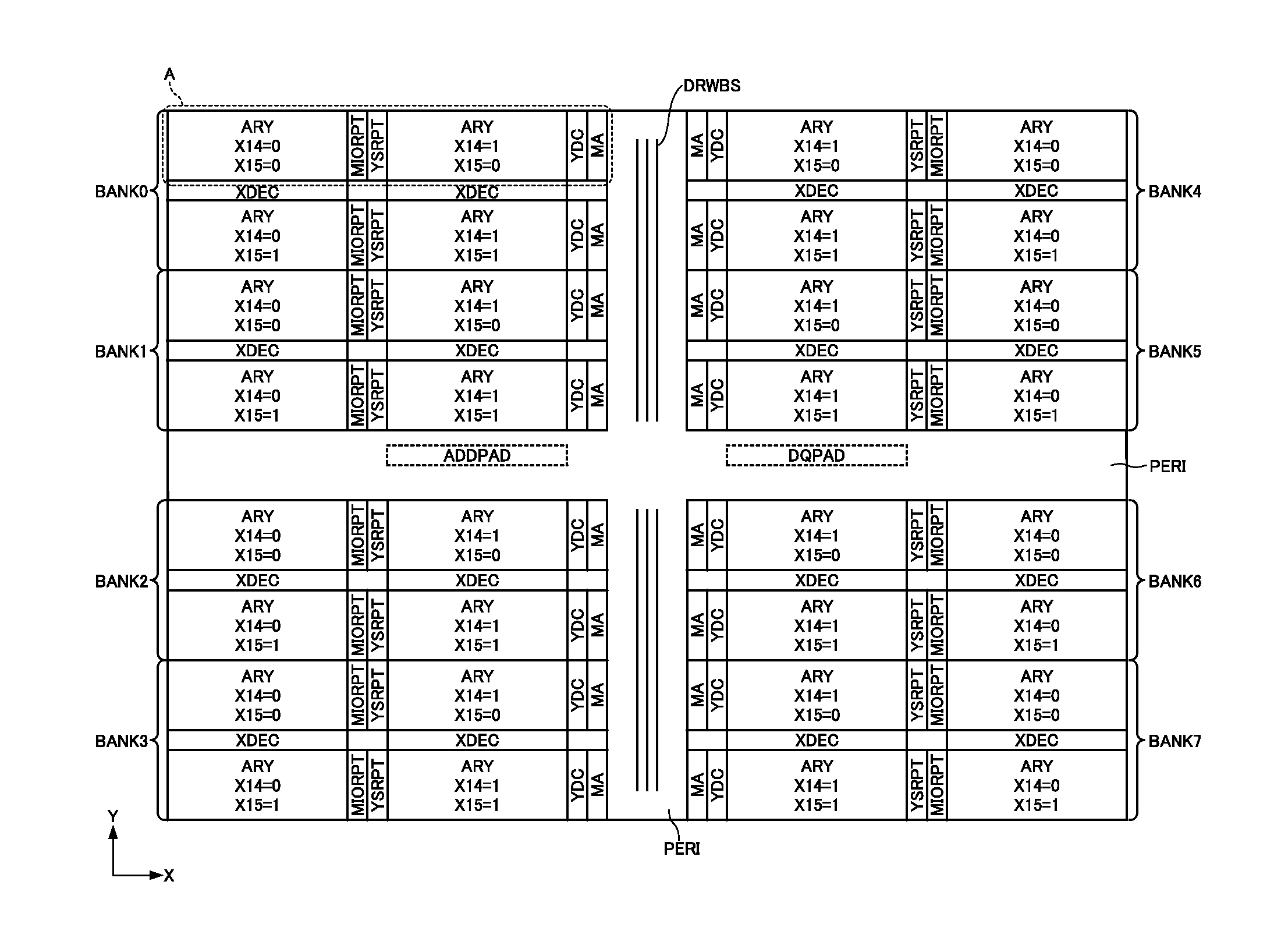 Semiconductor memory device including a repeater circuit on main data lines