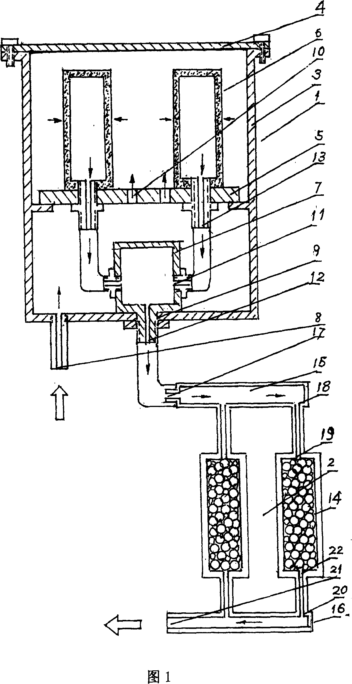 Considerable parallel type double-grade water purifying process purifier