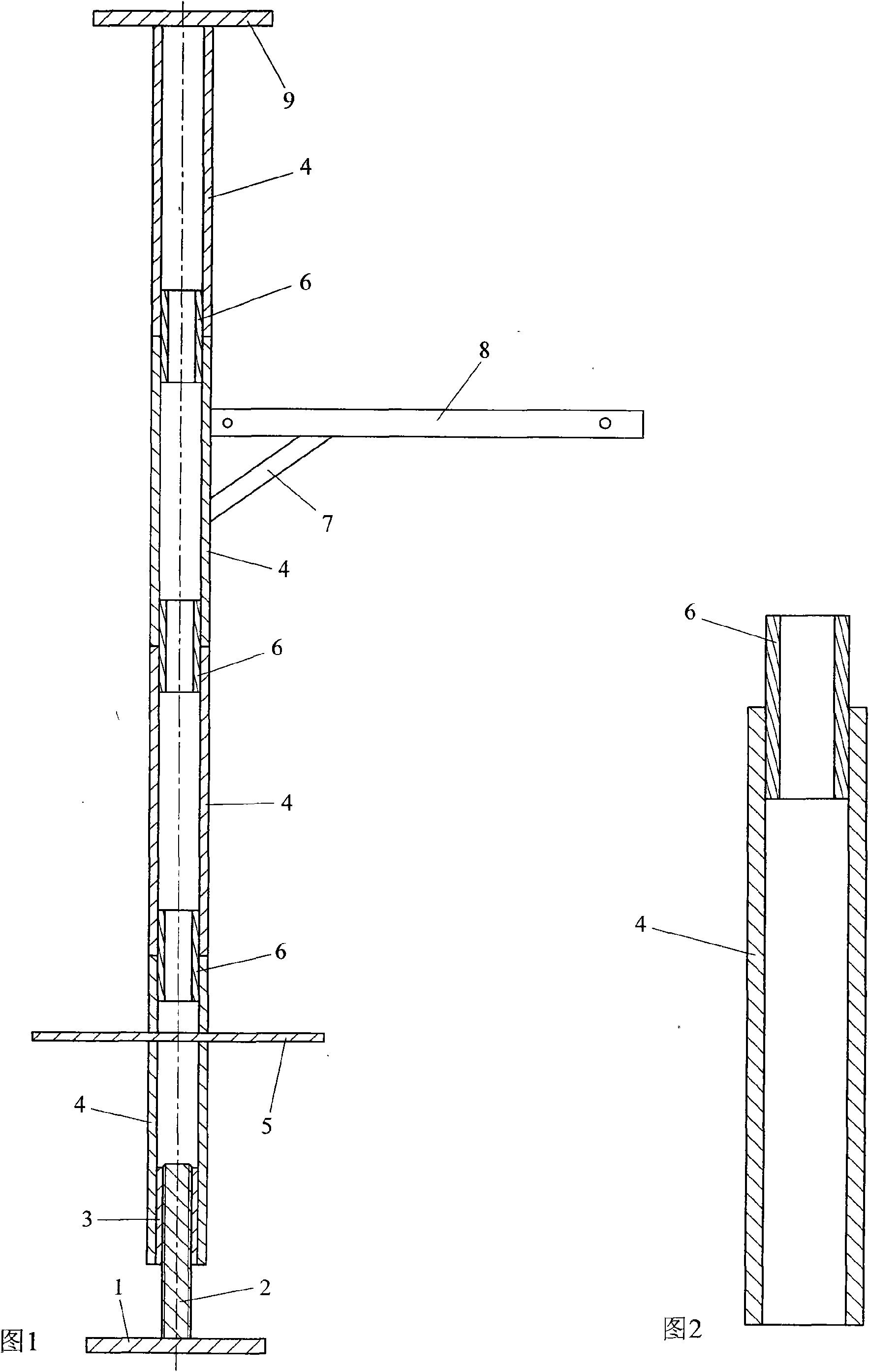 Fast disassembly and assembly hanging rack for escape apparatus