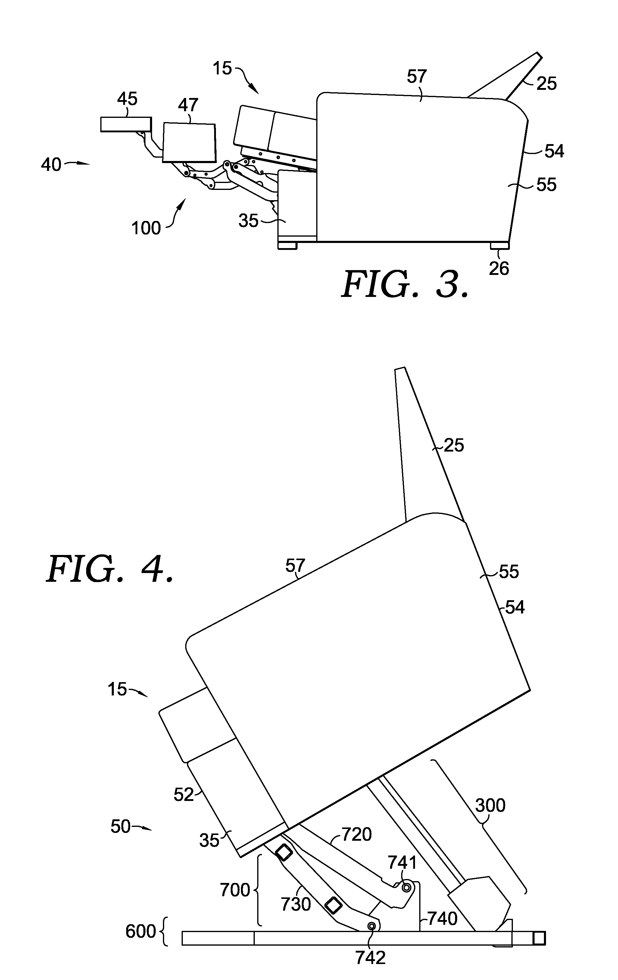 Zero-wall clearance linkage mechanism for a lifting recliner