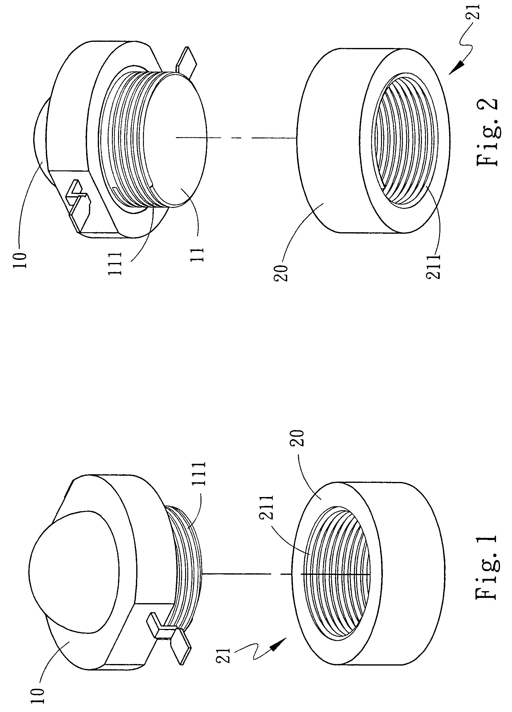 LED light structure and combination device thereof