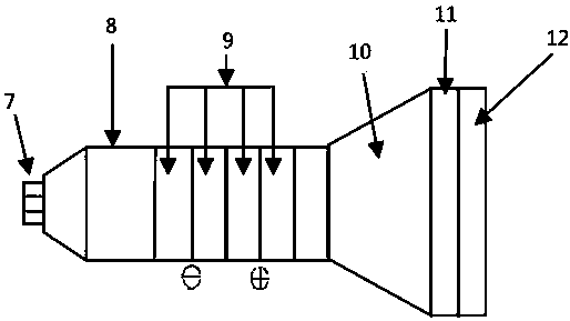 A multi-target positioning acoustic wave emission device