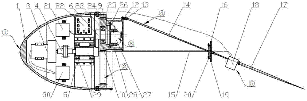 Space engine-driven tail swing propelling plant