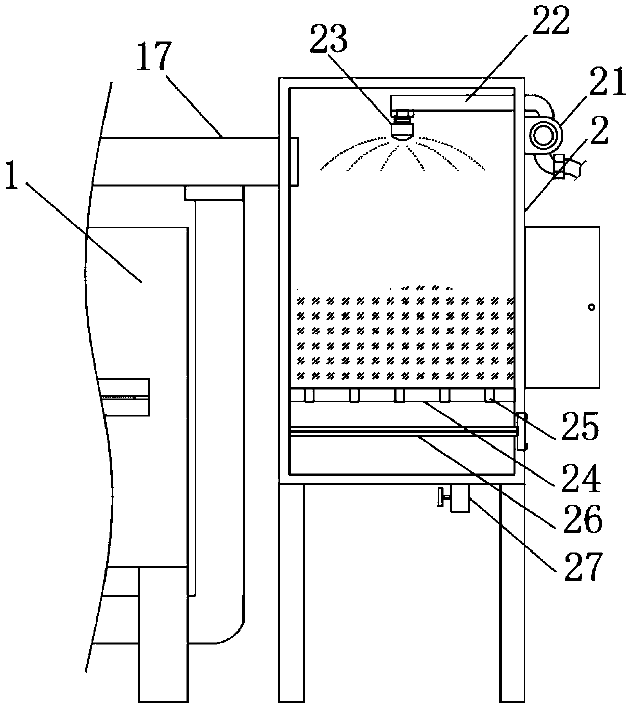 Waste silk cleaning device for textile fabric processing