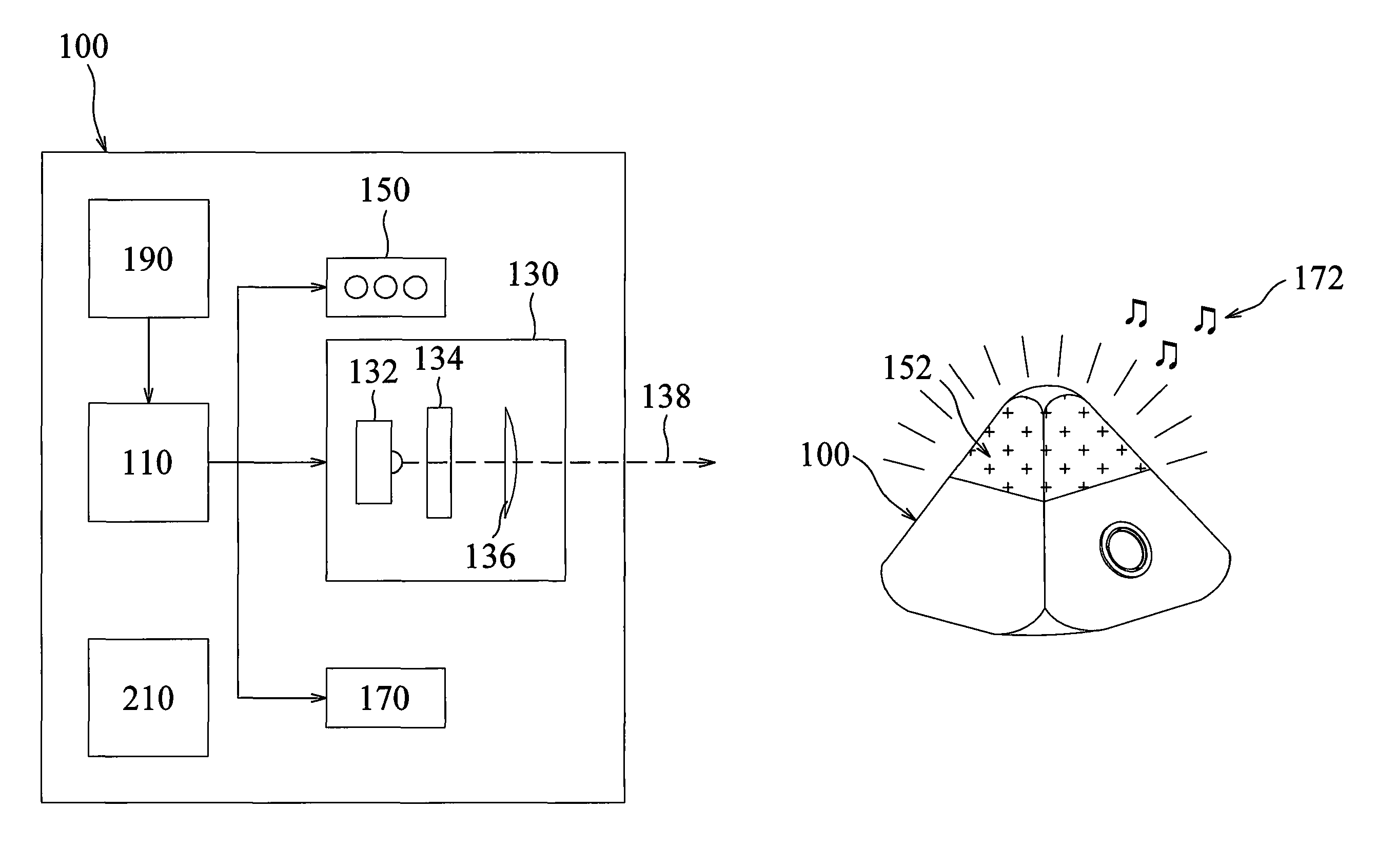 Multimedia projection alarm clock with integrated illumination