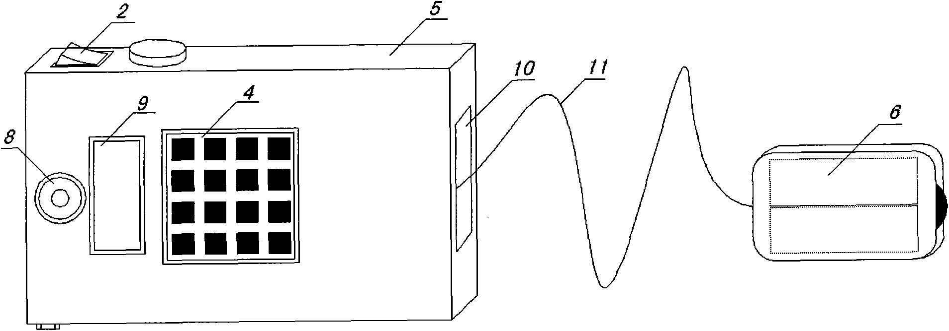 Potable metal foreign body quick examination device and method for positioning in-vivo metal foreign body