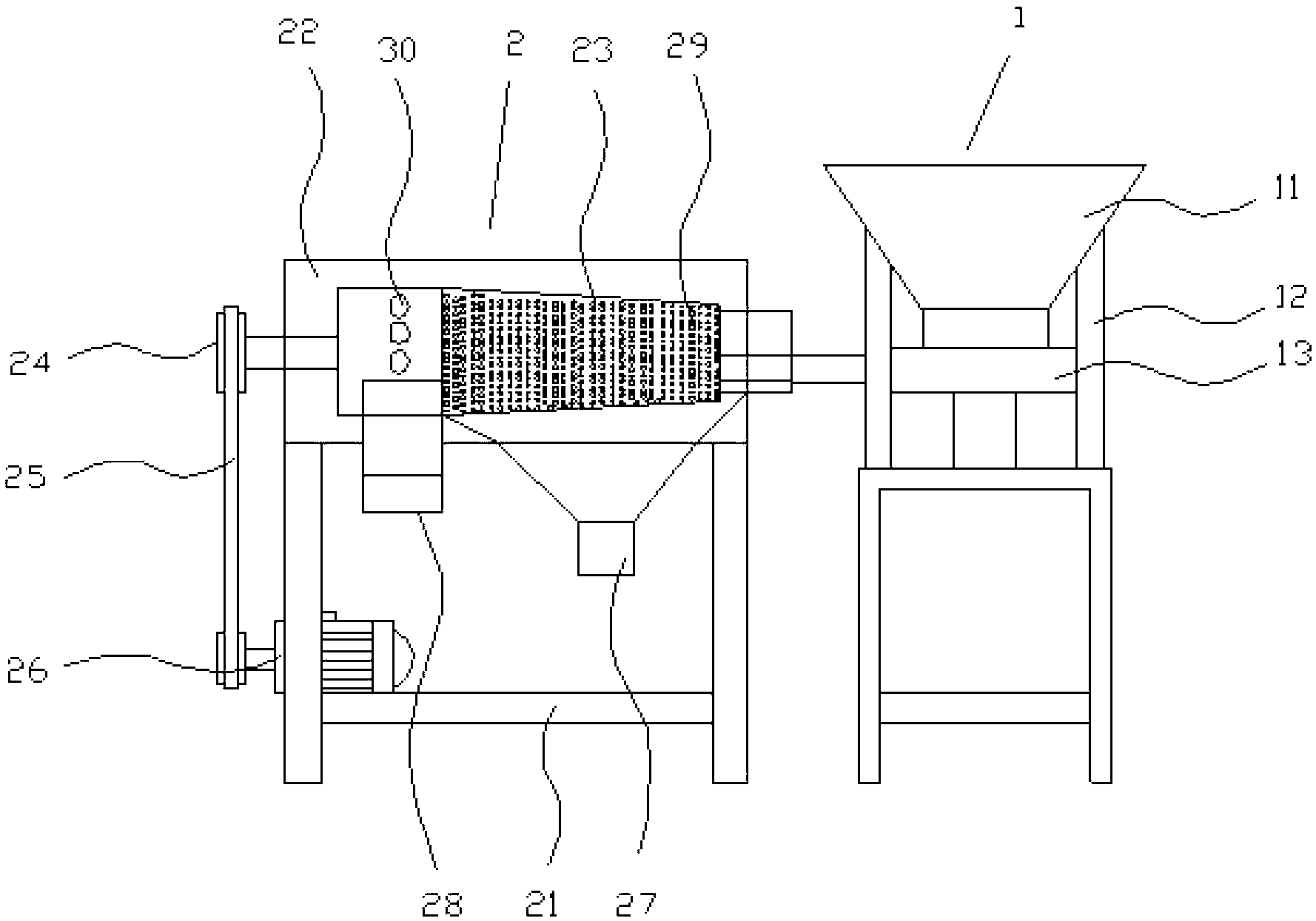 Separator for part surface treatment sand