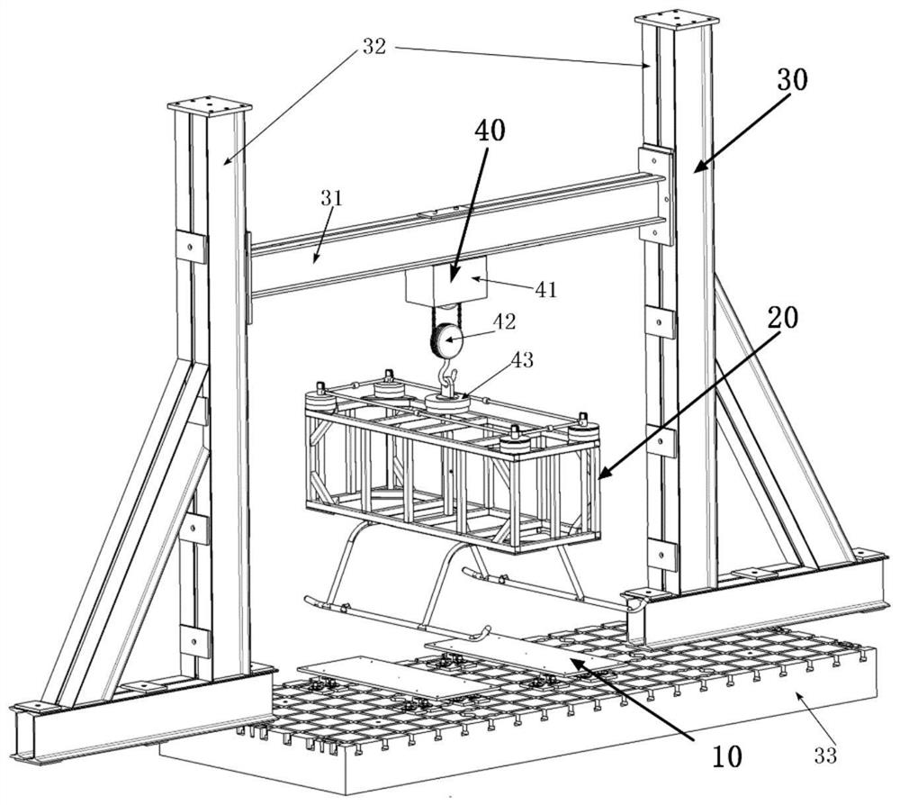 Drop test load measurement method and device for unmanned helicopter with skid-type undercarriage