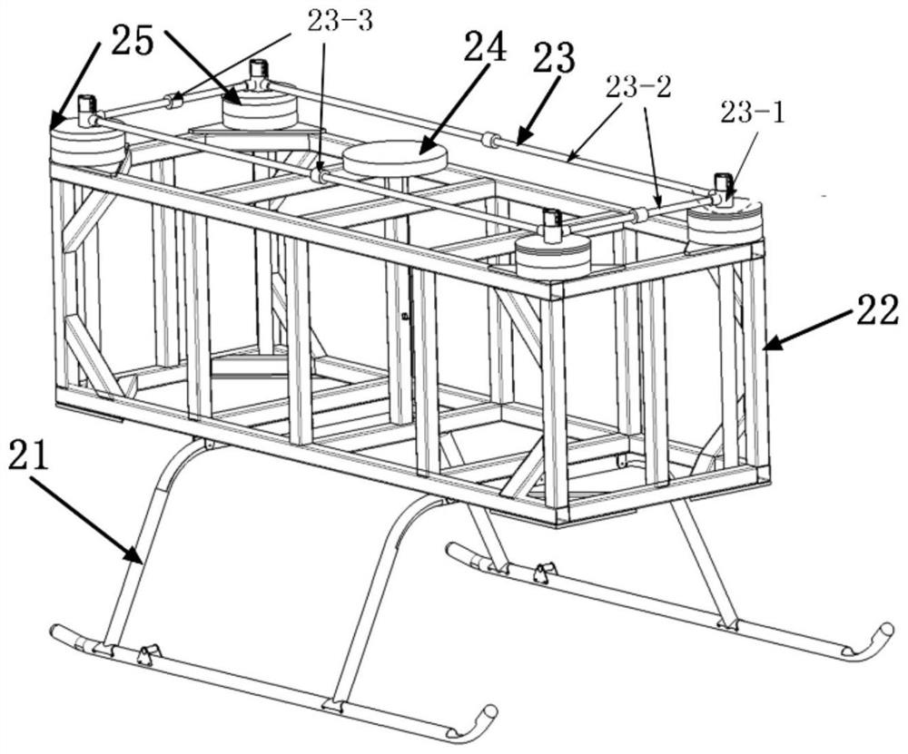 Drop test load measurement method and device for unmanned helicopter with skid-type undercarriage