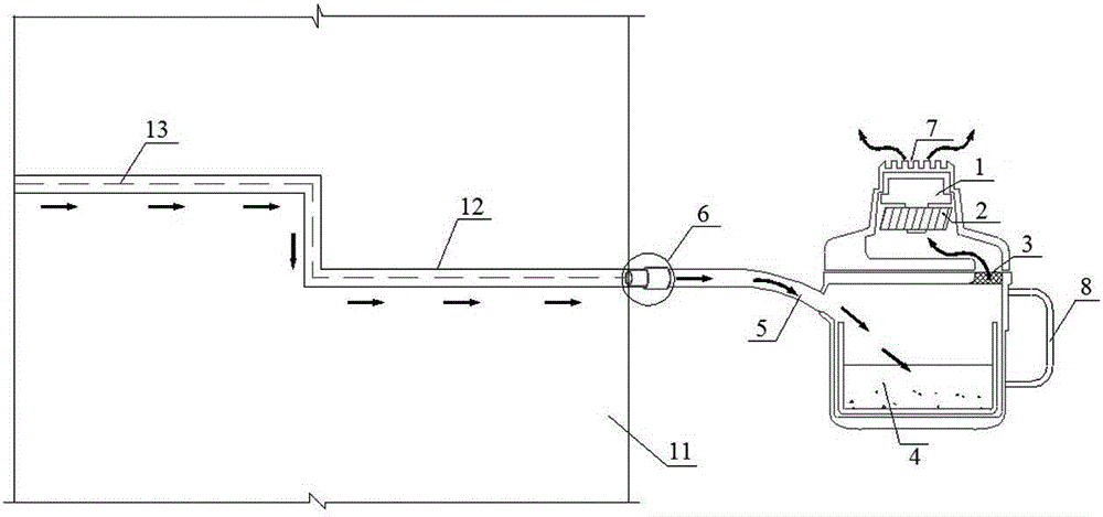 Self-suction type electromechanical pipeline threading apparatus and method