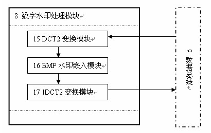 Digital watermarking processing system of BMP image