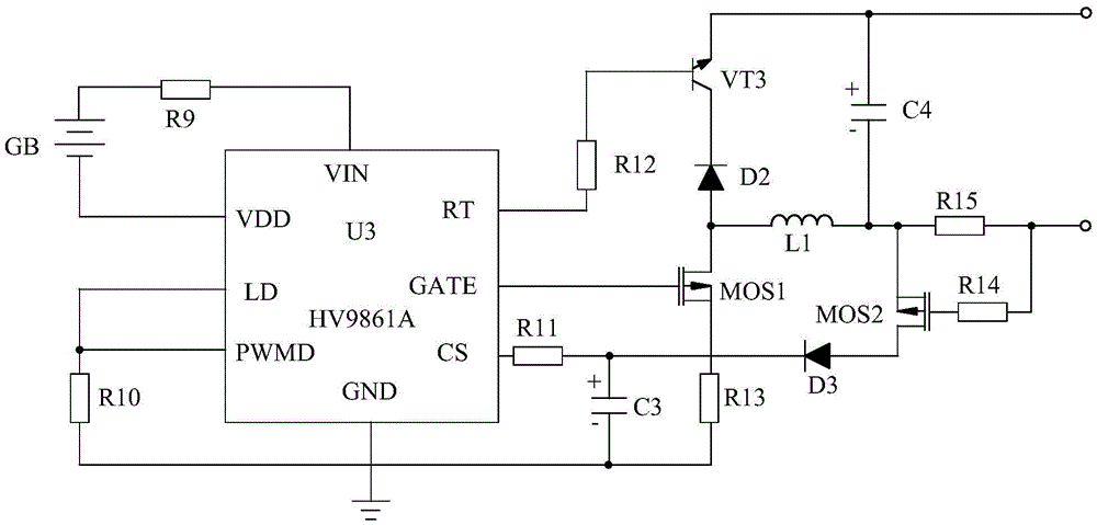 Voltage-reduction constant-current type eddy current retarder control system based on pulsing bias amplification