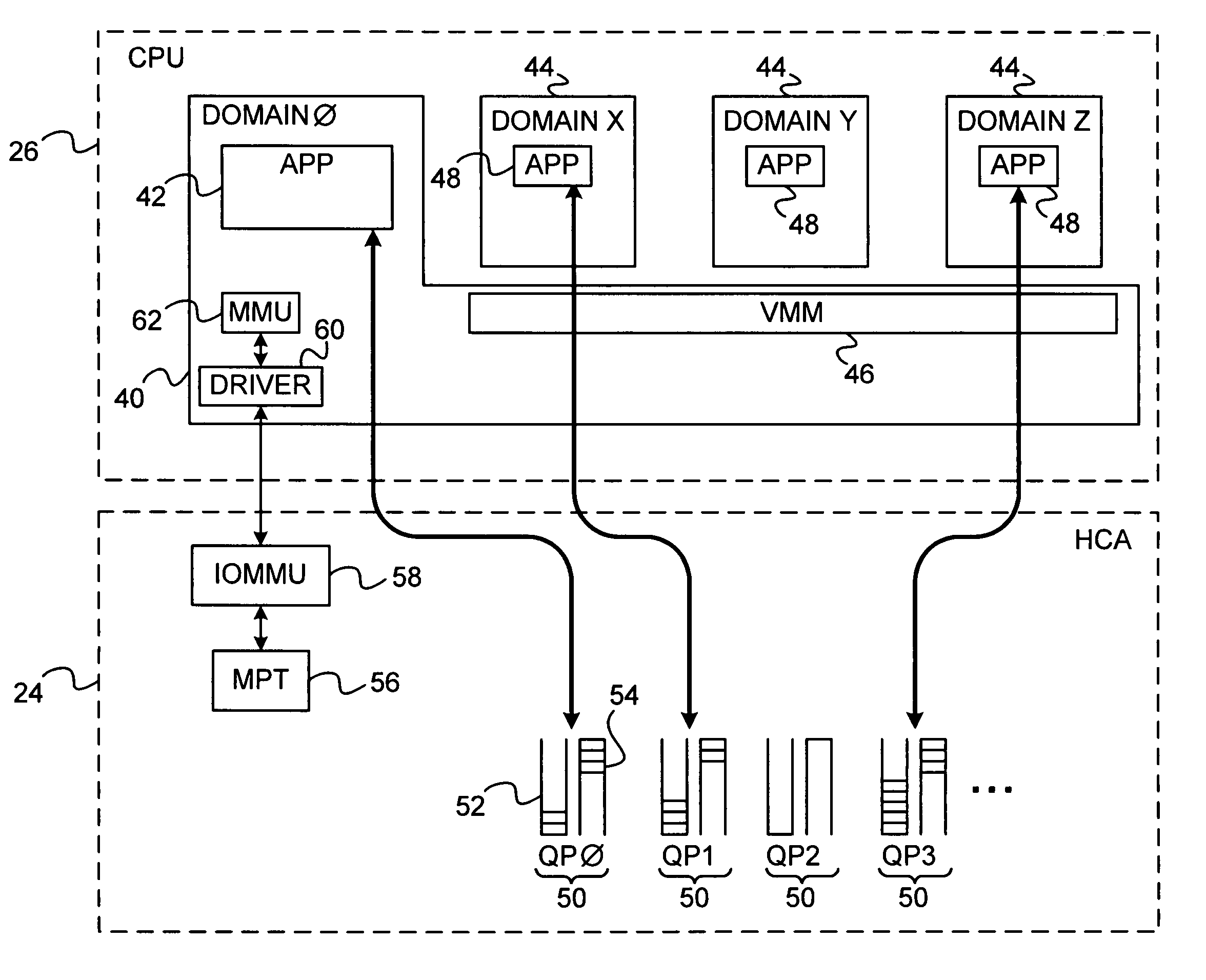 Network interface device with memory management capabilities