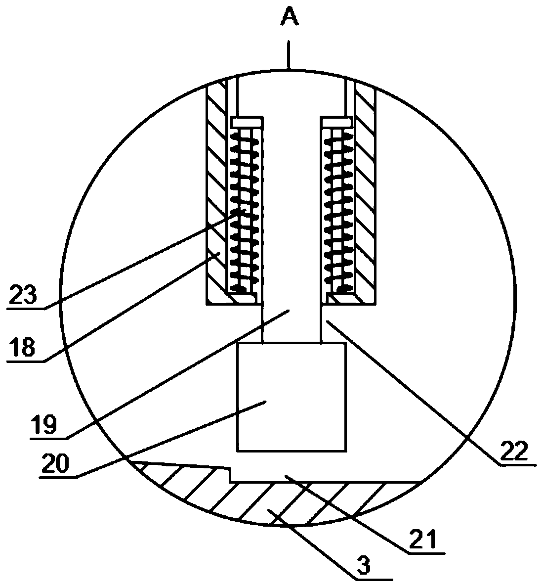 Raw material crushing device for fish ball manufacturing