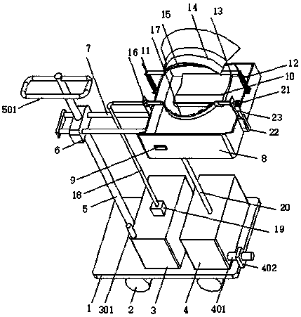 Clinical cleaning device for cardiology department