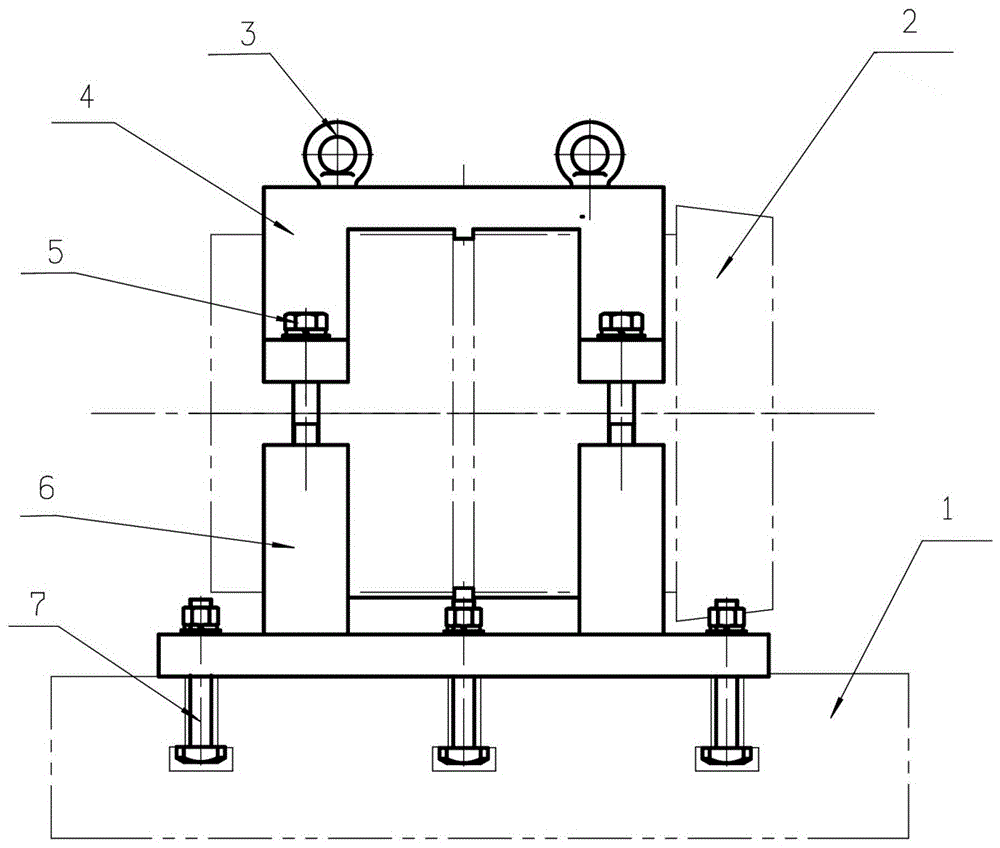 Impact crusher main shaft cylinder machining tool