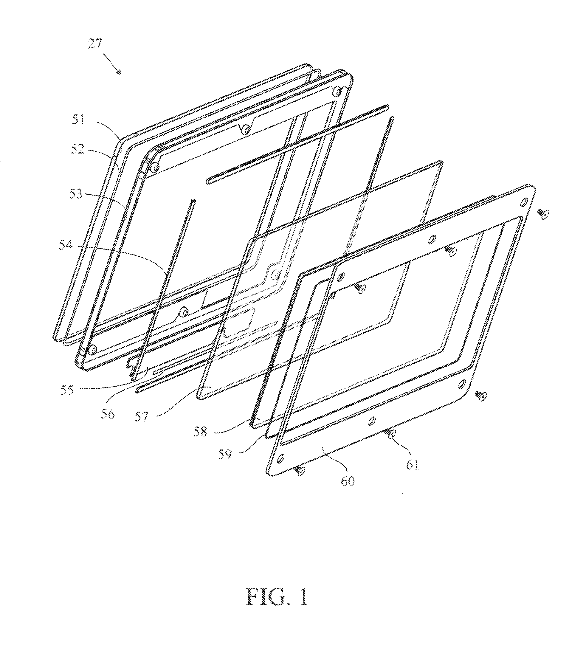 Touchscreen with a light modulator