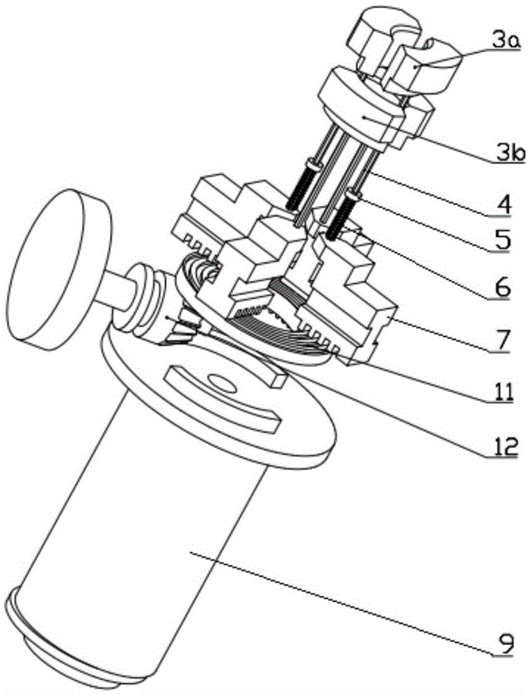 Bevel gear drive type unilateral bolt fastener mounting tool