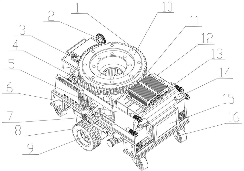 Composite navigation type differential storage robot and working method thereof