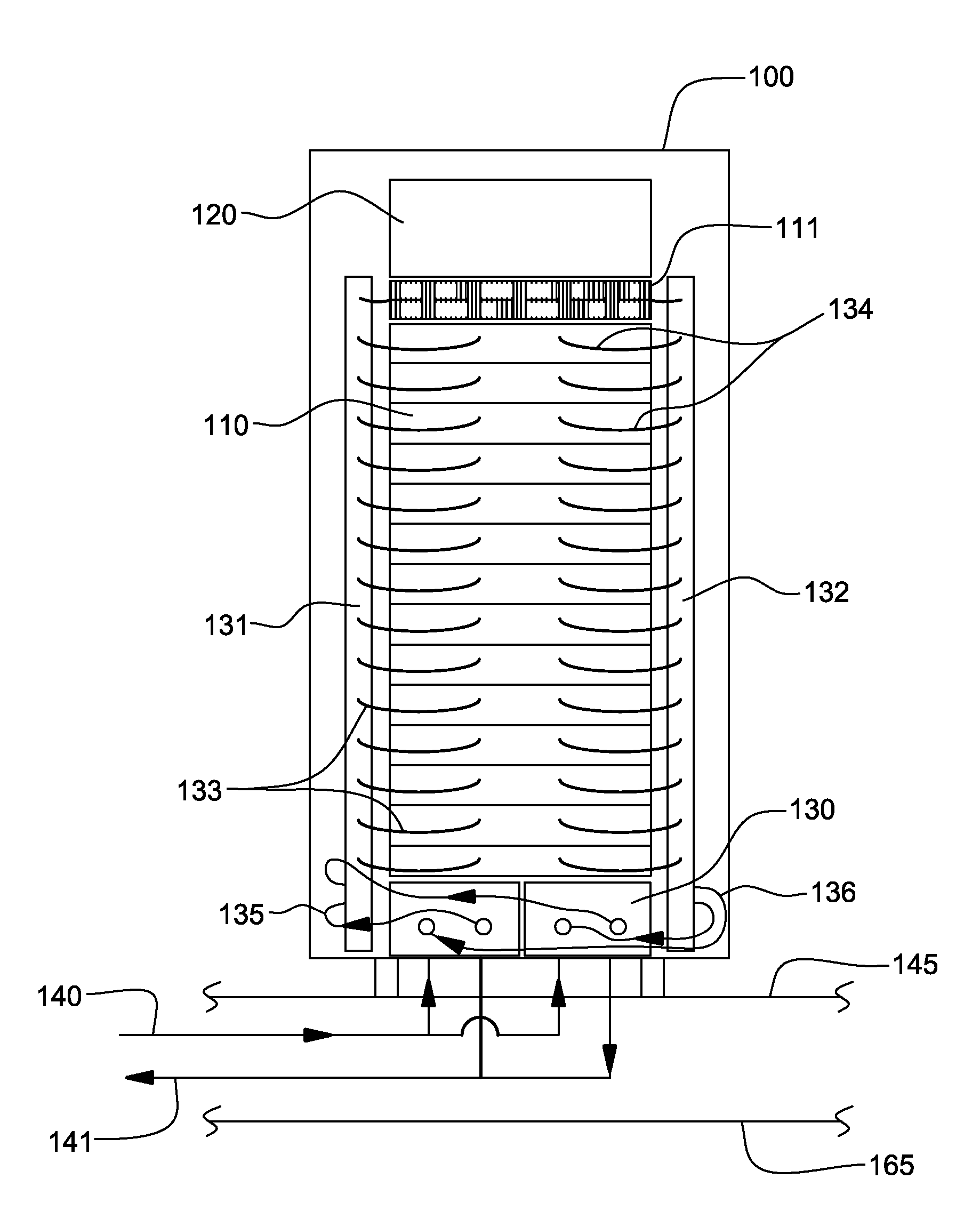 Heat sink structure with a vapor-permeable membrane for two-phase cooling