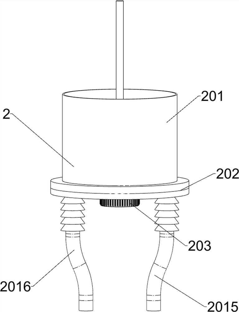 Powder processing device for preventing dust from flying by adopting centrifugal method