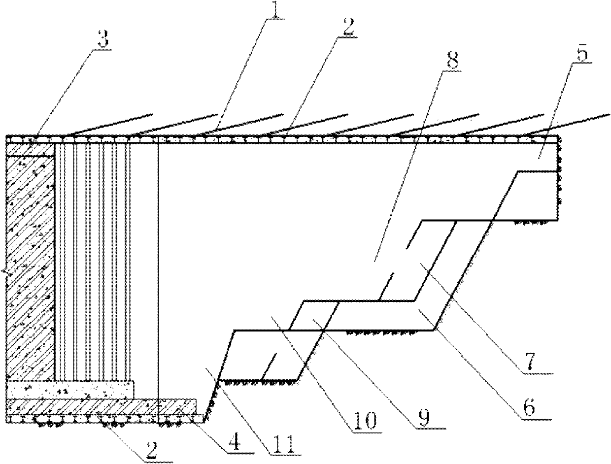 Supporting structure of extra-large cross-section loess tunnel and construction method thereof