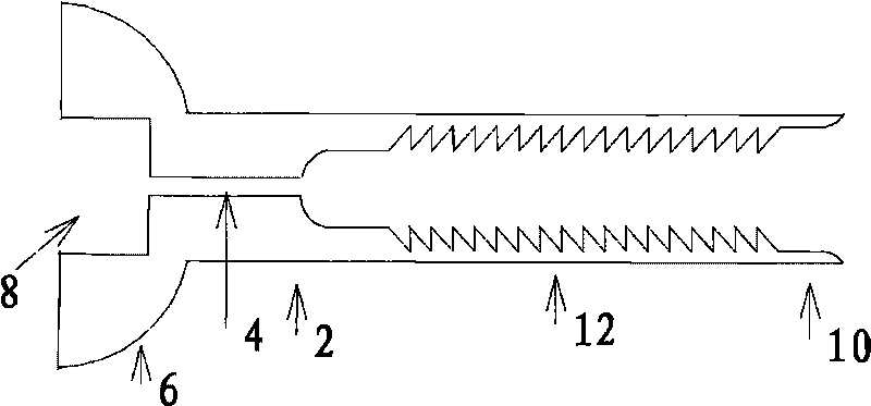 Hollow guiding inward contraction pressurizing bone bolt