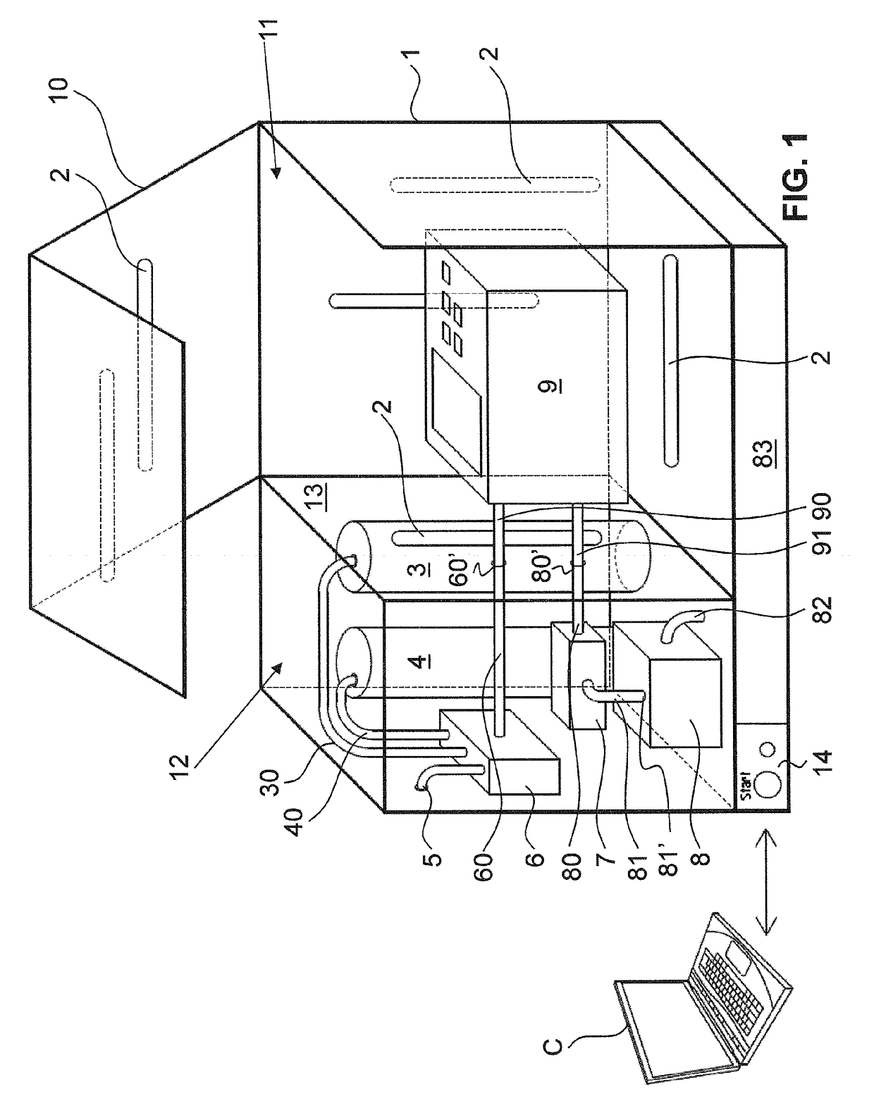 Device for cleaning a medical vacuum pump