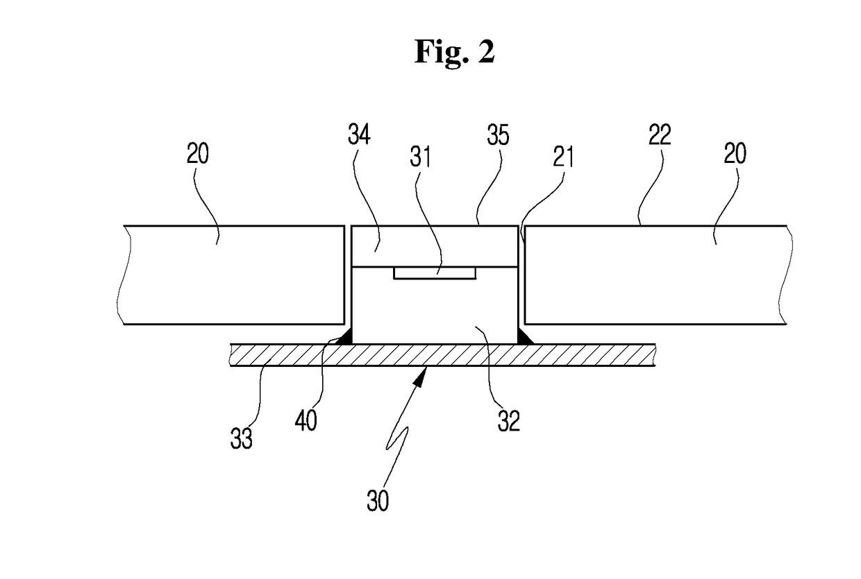 Fingerprint sensor module assembly integrated with cover window for electronic device